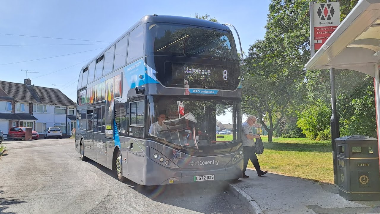 NX Coventry Route 8 - Allesley Park ➡️ Walsgrave | Full Route Visual