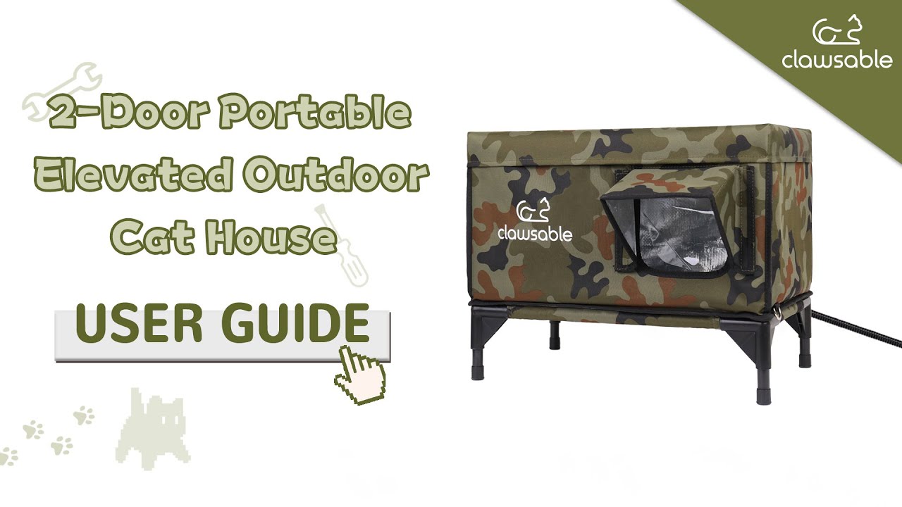 [ User Guide ] How To Install 2-Door Portable Elevated Outdoor Cat House