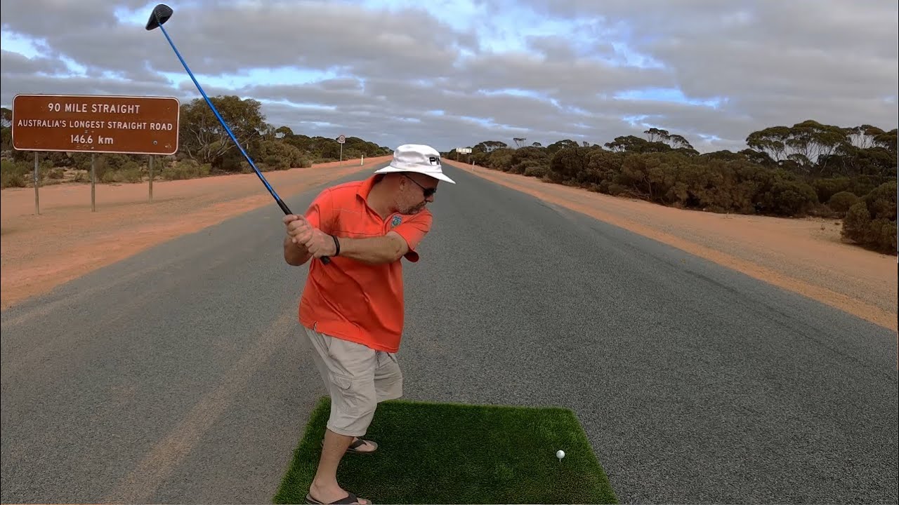 Longest Golf Drive Ever?? 90 Mile Straight - Eyre Highway