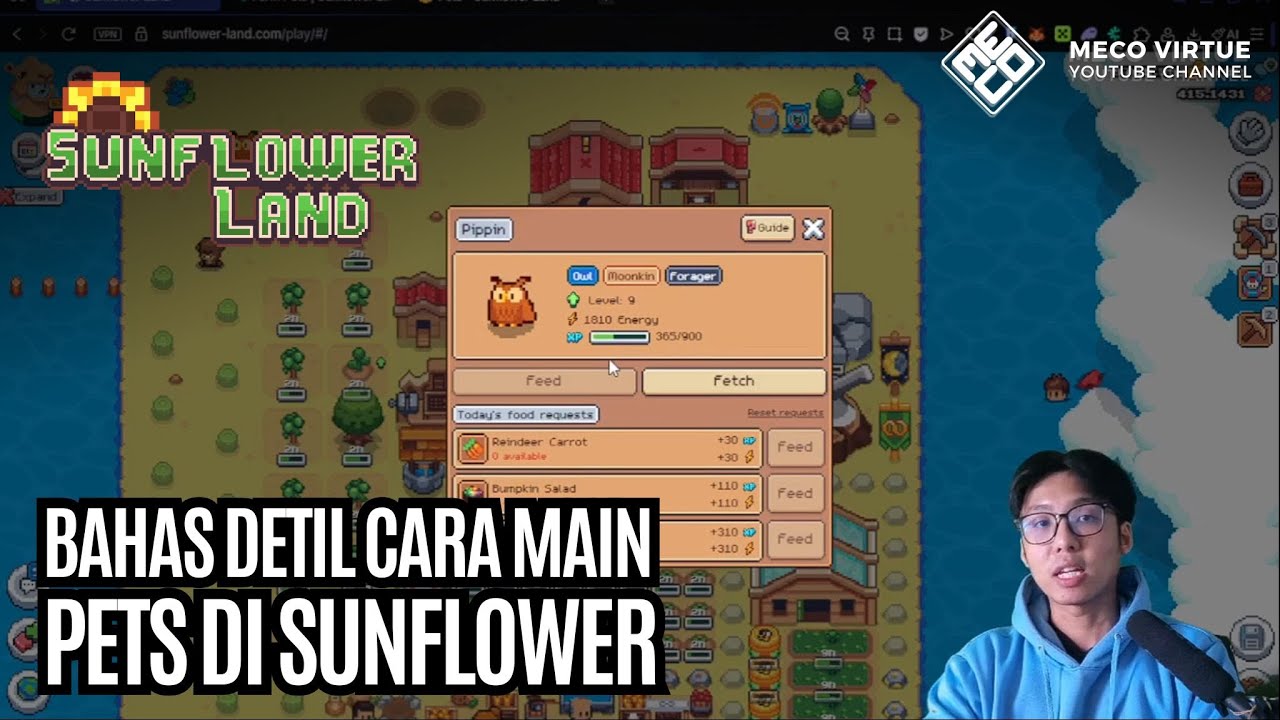 Bahas Detil Cara Main Pets Di Sunflower Land [ Browser ]