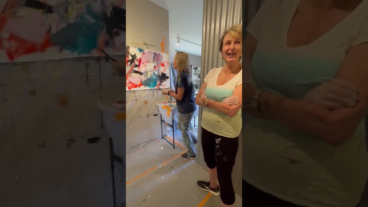 Collaborative Painting with Julie Schumer & Cat Tesla