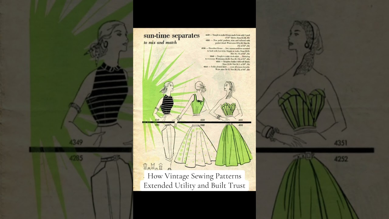 How Were Vintage Sewing Patterns Different? #fashionhistory  #sewists  #vintagefashion #historybound