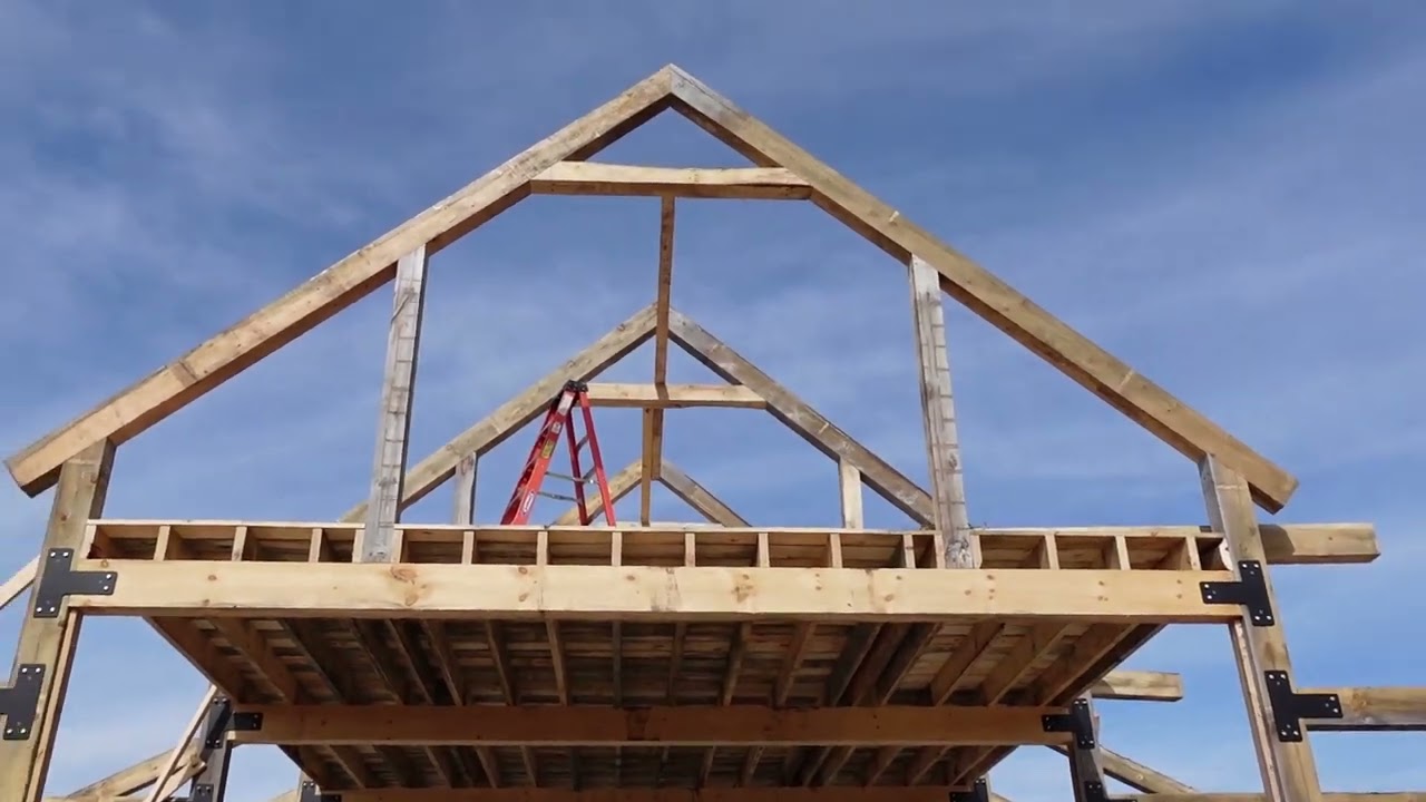 42x50  Post and Beam Barn Built with Plans From The Internet #BarngeekPlans
