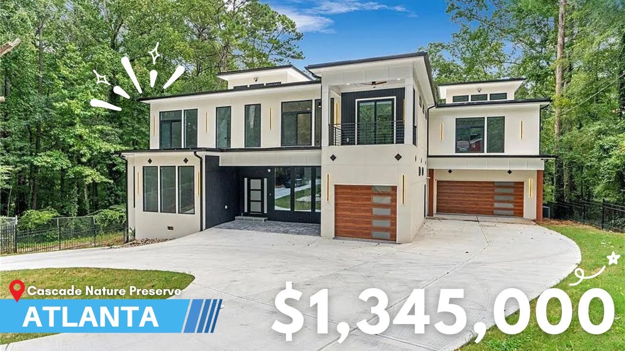 Exclusive Tour of Million Dollar Luxury Modern Home Near Atlanta's Beautiful Cascade Nature Preserve