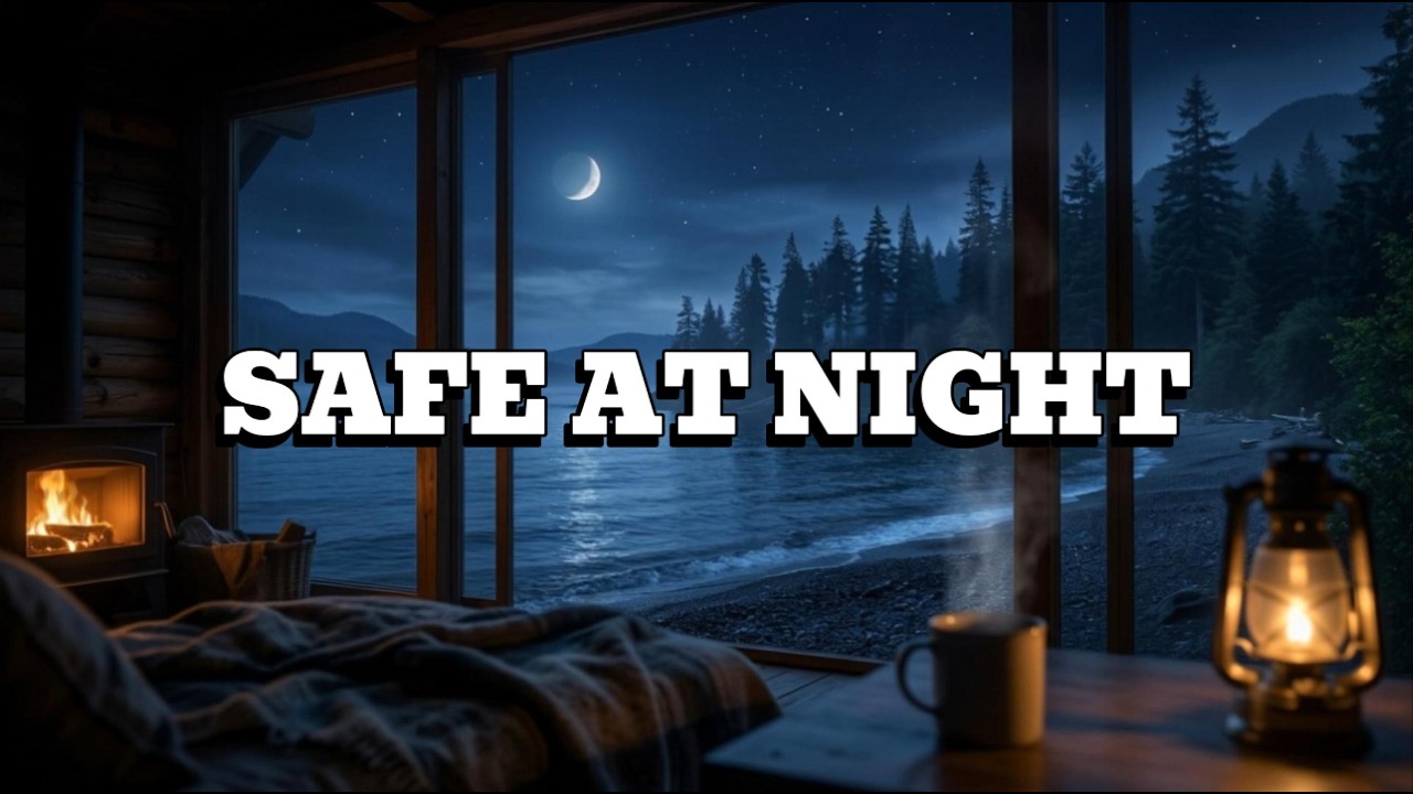 Safe at Night – Cozy Fireplace & Ocean View Relaxing Music