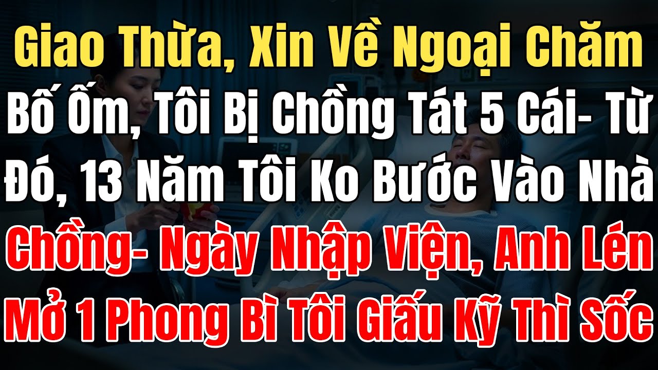 Giao Thừa Xin Về Ngoại Chăm Bố Ốm, Tôi Bị Chồng Tát 5Cái, Từ Hôm Đó 13 Năm Tôi Ko Bước Vào Nhà Chồng
