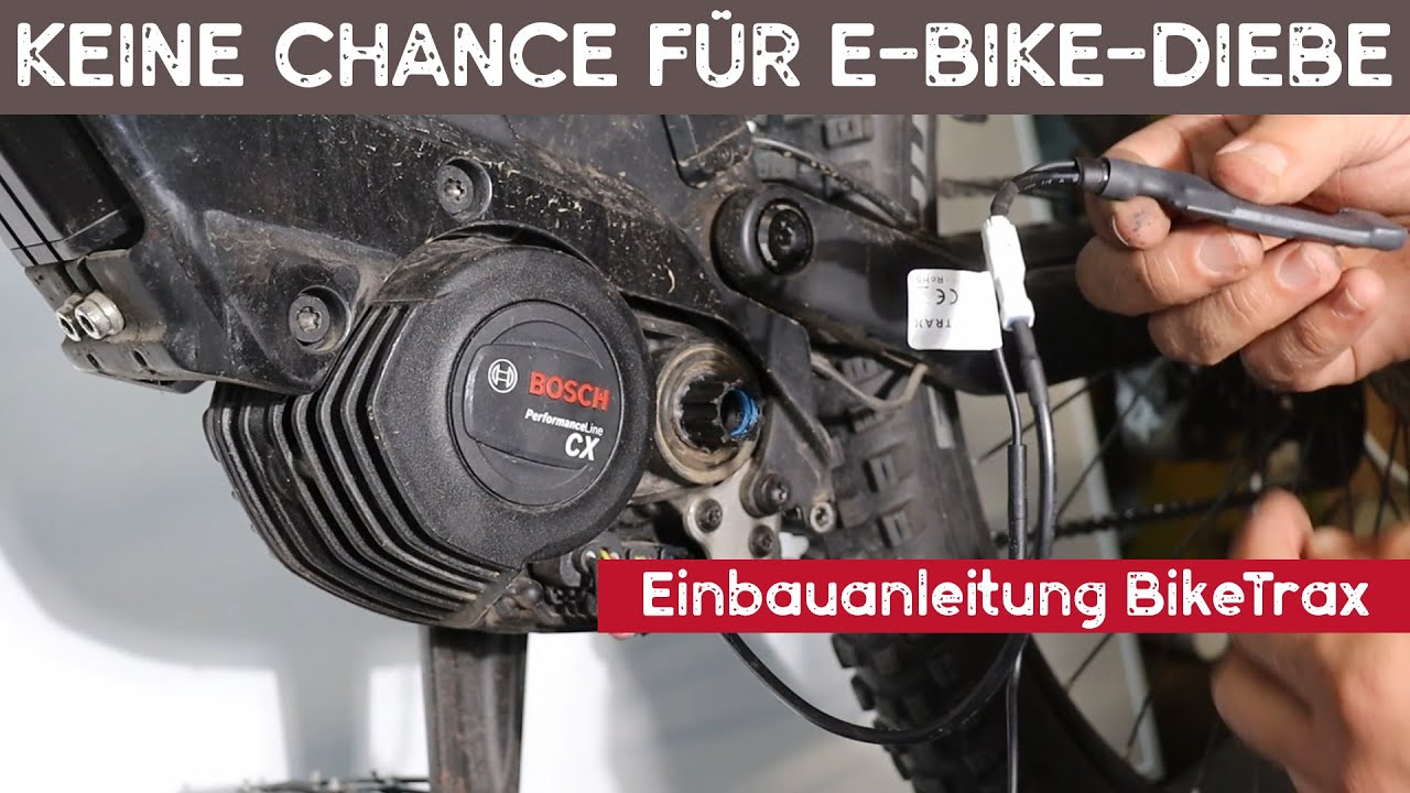 Keine Chance für E-Bike-Diebe. Tracker-Einbau beim Bosch Gen 3 und 4.