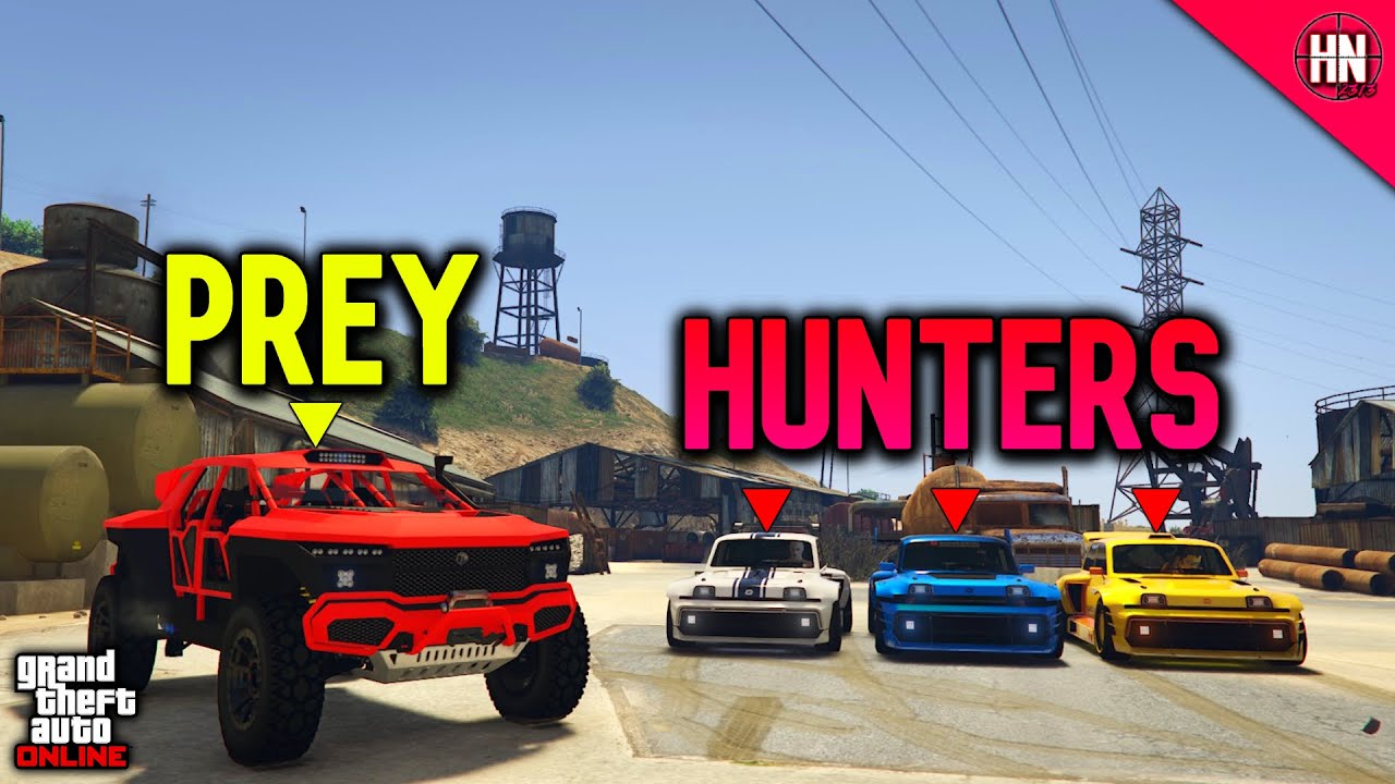 DRAUGUR vs 3 PENAUD HSW's GTA 5 ManHunt!