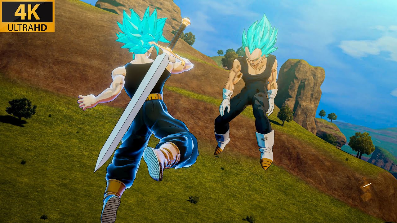 Dragon Ball Z: Kakarot - Trunks Vs Vegeta (4K 60FPS)
