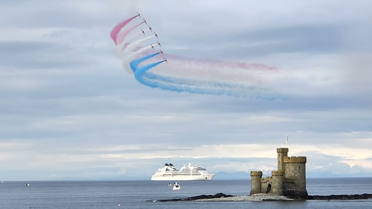 Isle of Man TT Races - RAF Red Arrows Display Douglas Bay 05/06/2025