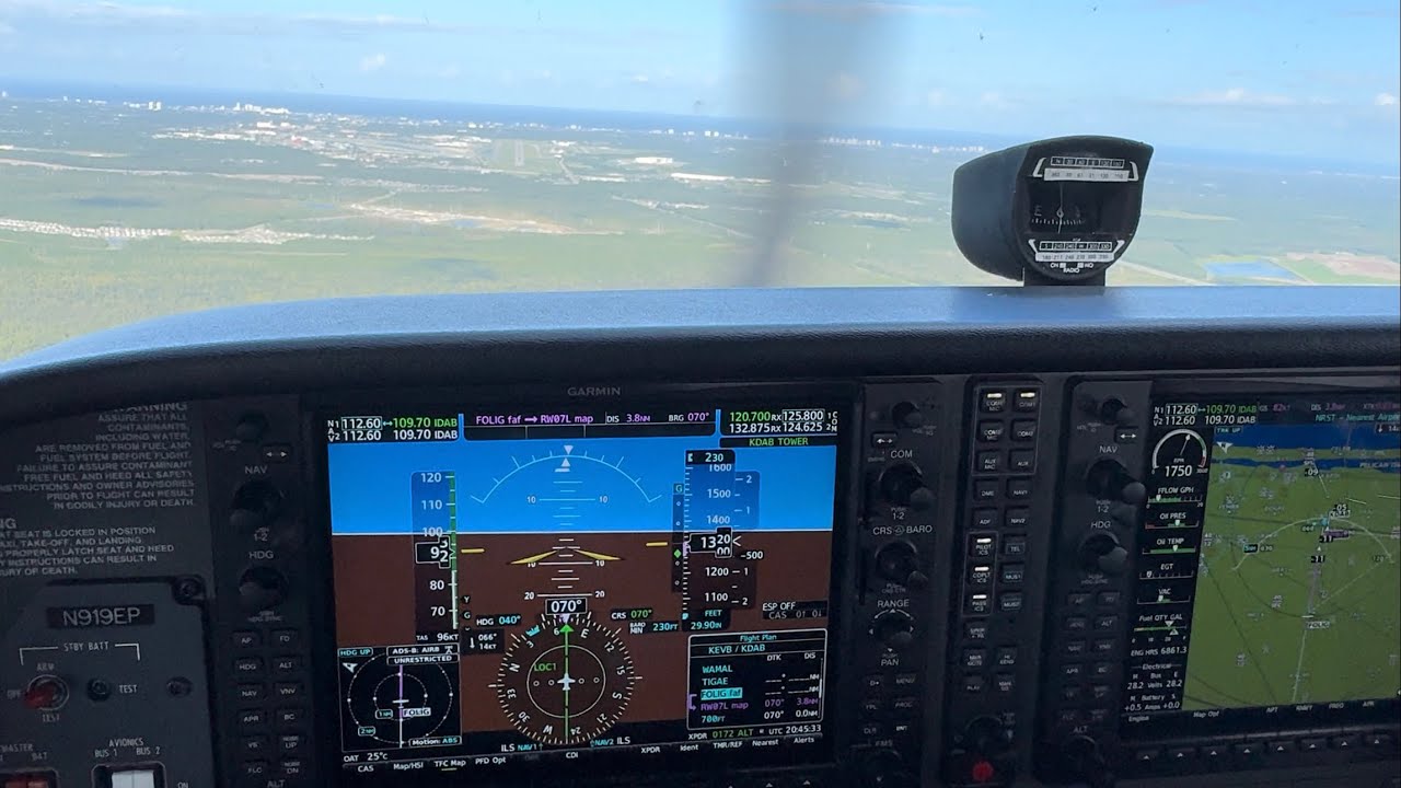 Cleared for the ILS 7L approach at Daytona