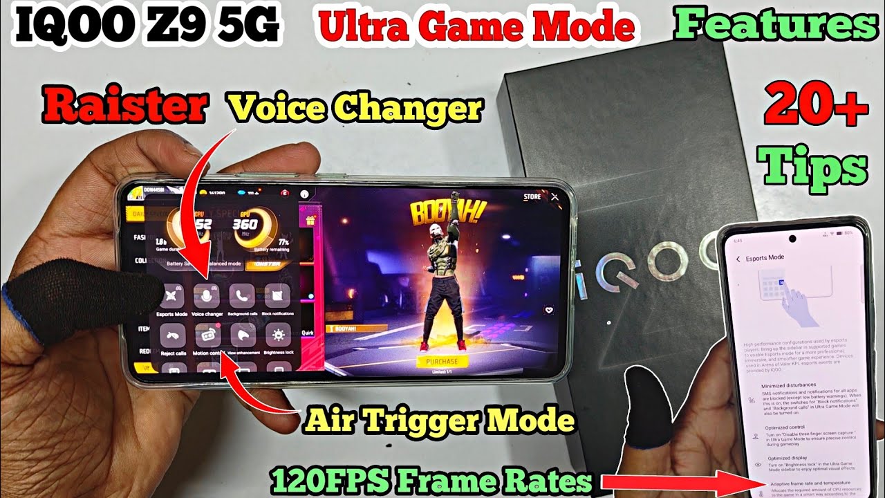IQOO Z9 5G Game Mode Features || IQOO  Smartphone Ultra Game Mode | Voice Changer Like Raistar Voice