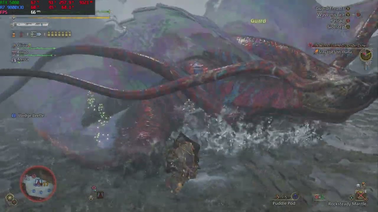 [1440p/60 HDR] Monster Hunter Wilds RTX 5080 Performance feat. High Rank Uth Duna Hunt