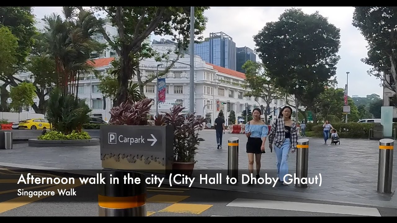 Afternoon walk in the city | City Hall - Dhoby Ghaut | Singapore Walk | POV | 4K