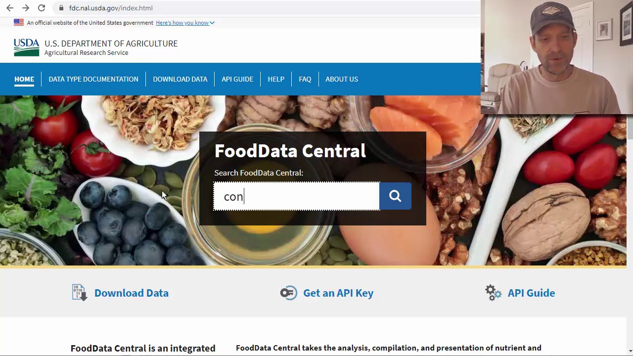Using The USDA FoodData Central Search For Food Nutrition Facts