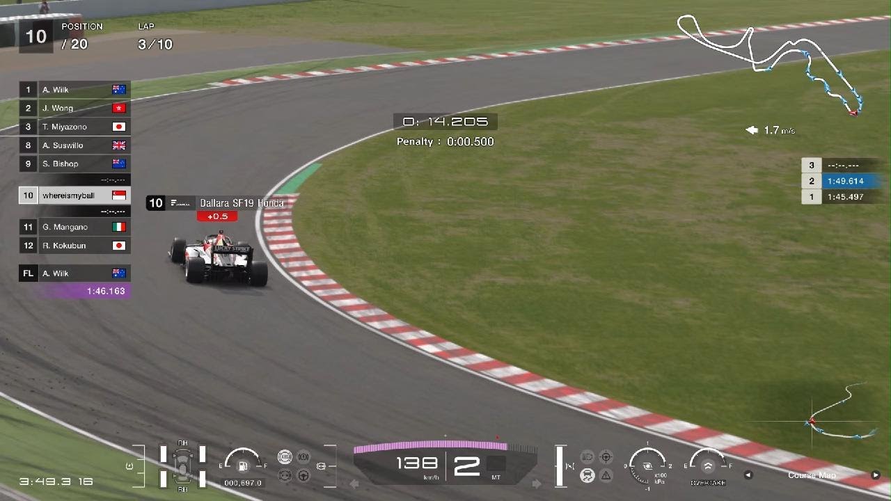 GT7 - Suzuka Gr1 Prototype 950 pp - Difficulty Hard - Fuel Map 6, No stop