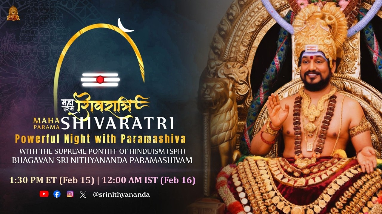 🔴 LIVE: KAILASA’s MAHA PARAMASHIVARATRI 2026 | Lingodbhava Darshan | #shivaratri2026