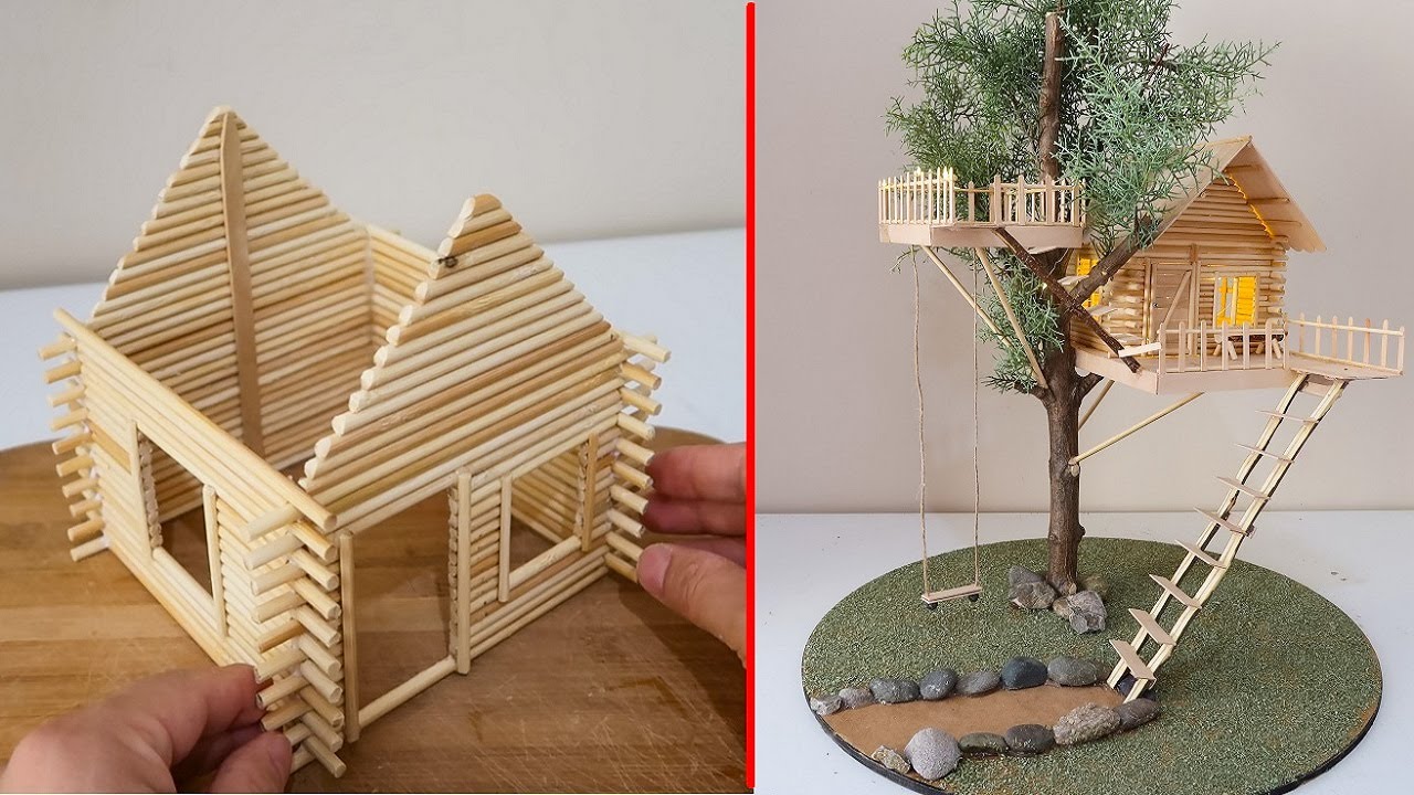 DIY Miniature Tree House - Minyatür Ağaç Ev Nasıl Yapılır