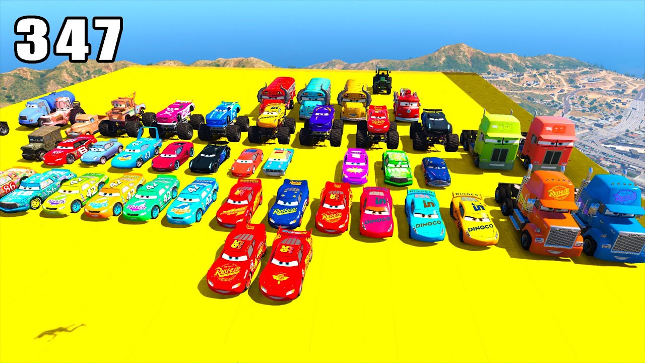 GTA V Mods Stunt Car Racing Challenge 🚙 By SPIDER-MAN With Amazing Super Cars monster trucks ep 347