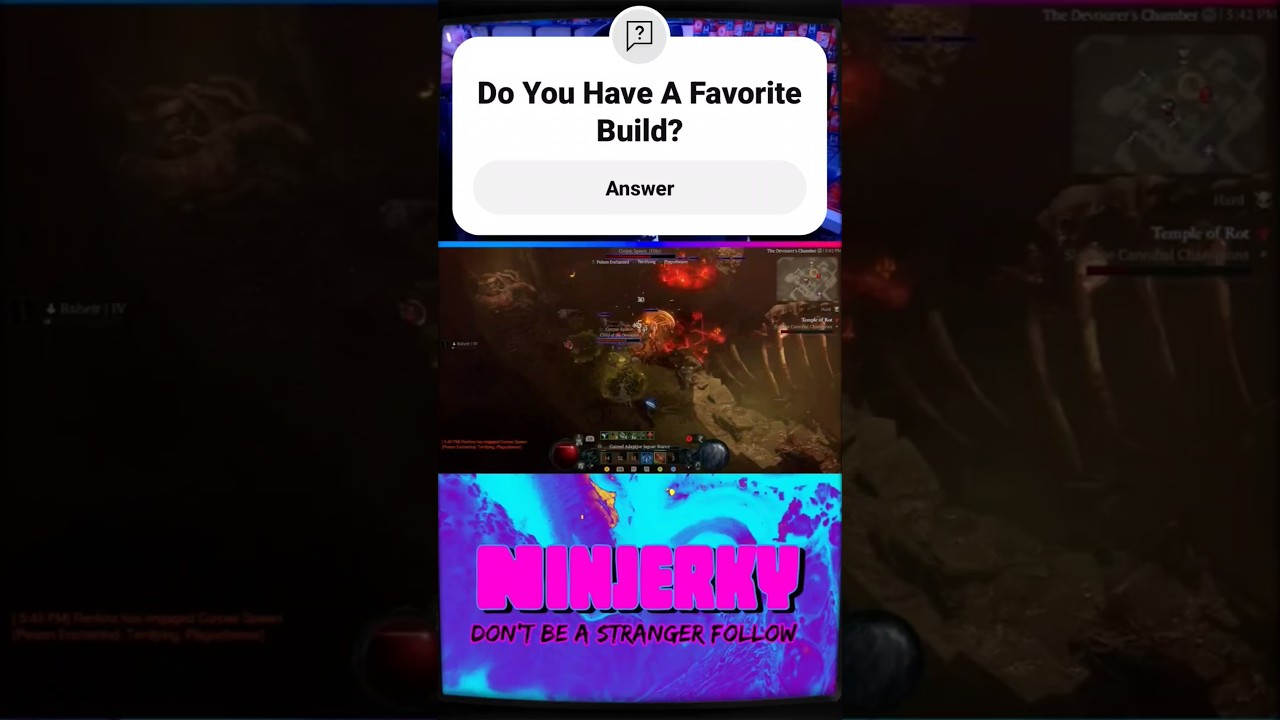 Do You Have A Favorite Build? #Diablo4 #DiabloIV #D4 #Diablo4Gameplay #Diablo4Streams**