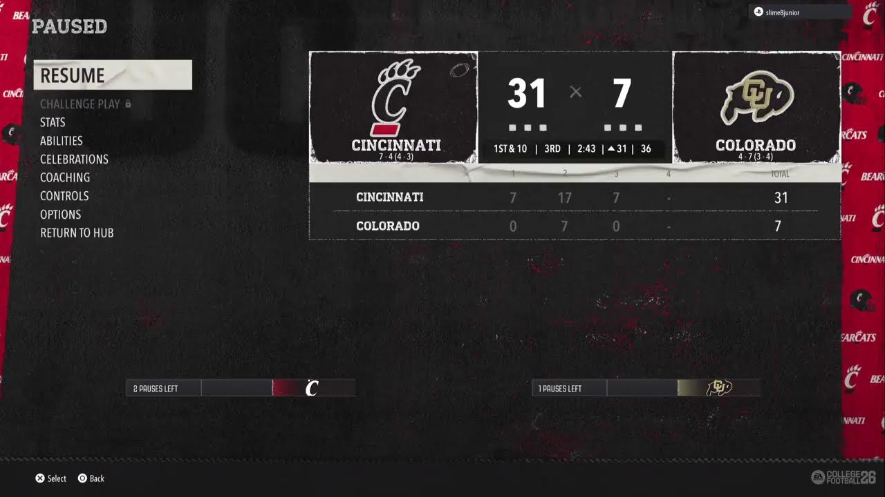 TTTCFB-2 Cincinnati vs Colorado