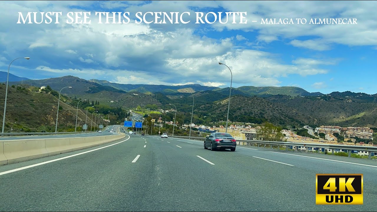 Must See this Scenic Route - Málaga to Almuñécar, Spain - 4K UHD - Driving Tour
