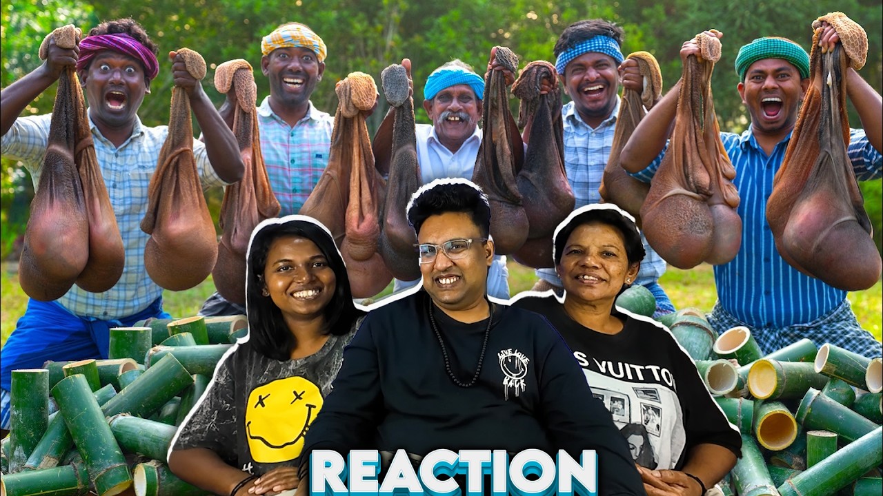 BAMBOO Goat INTESTINE | Reaction 🤤 | Ramstk Family@VillageCookingChannel