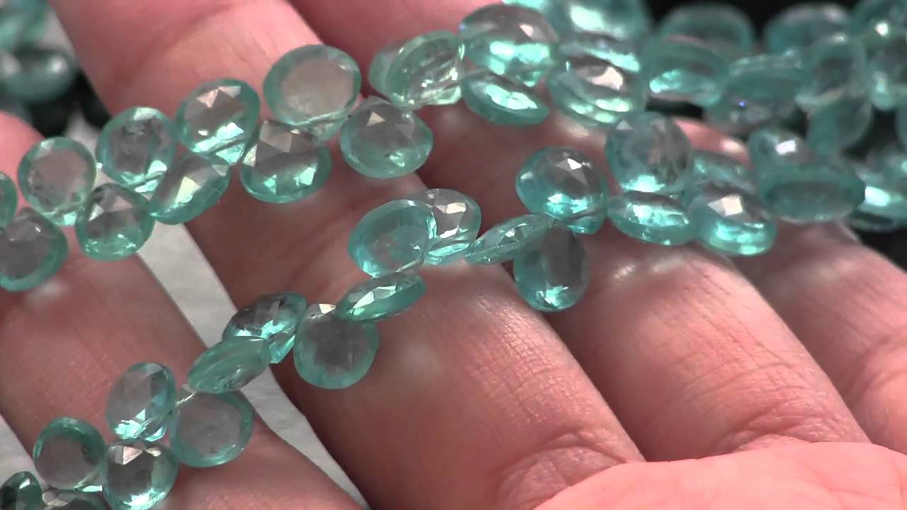 Sky Blue Apatite Faceted Heart Briolettes