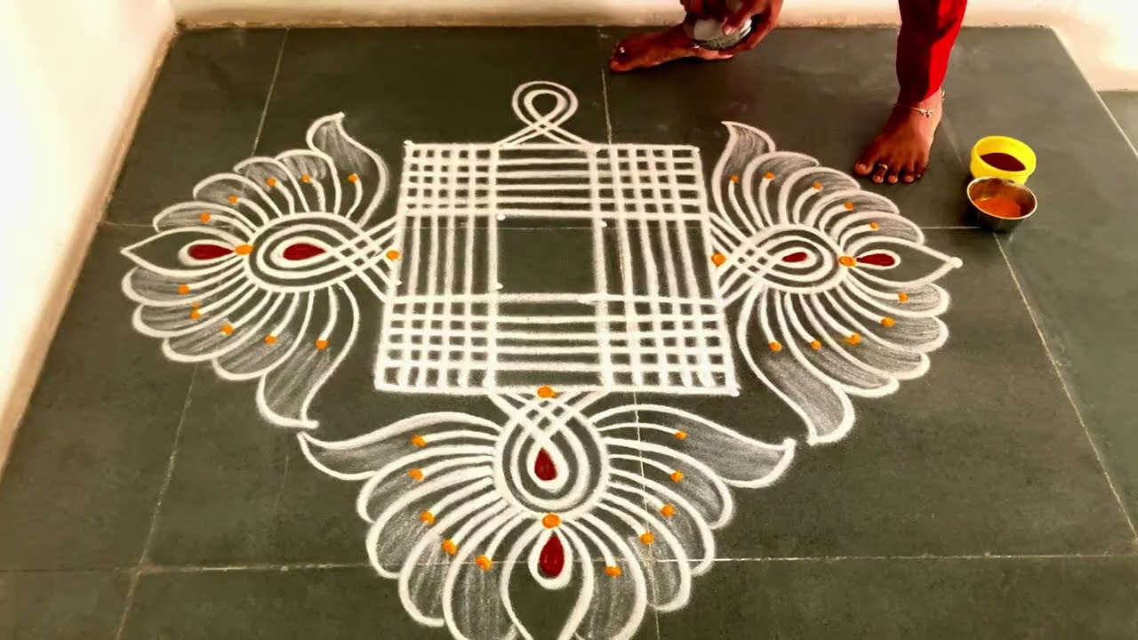Easy padikolam designs| Simple muggulu designs| easy rangoli designs| Beginners kolam