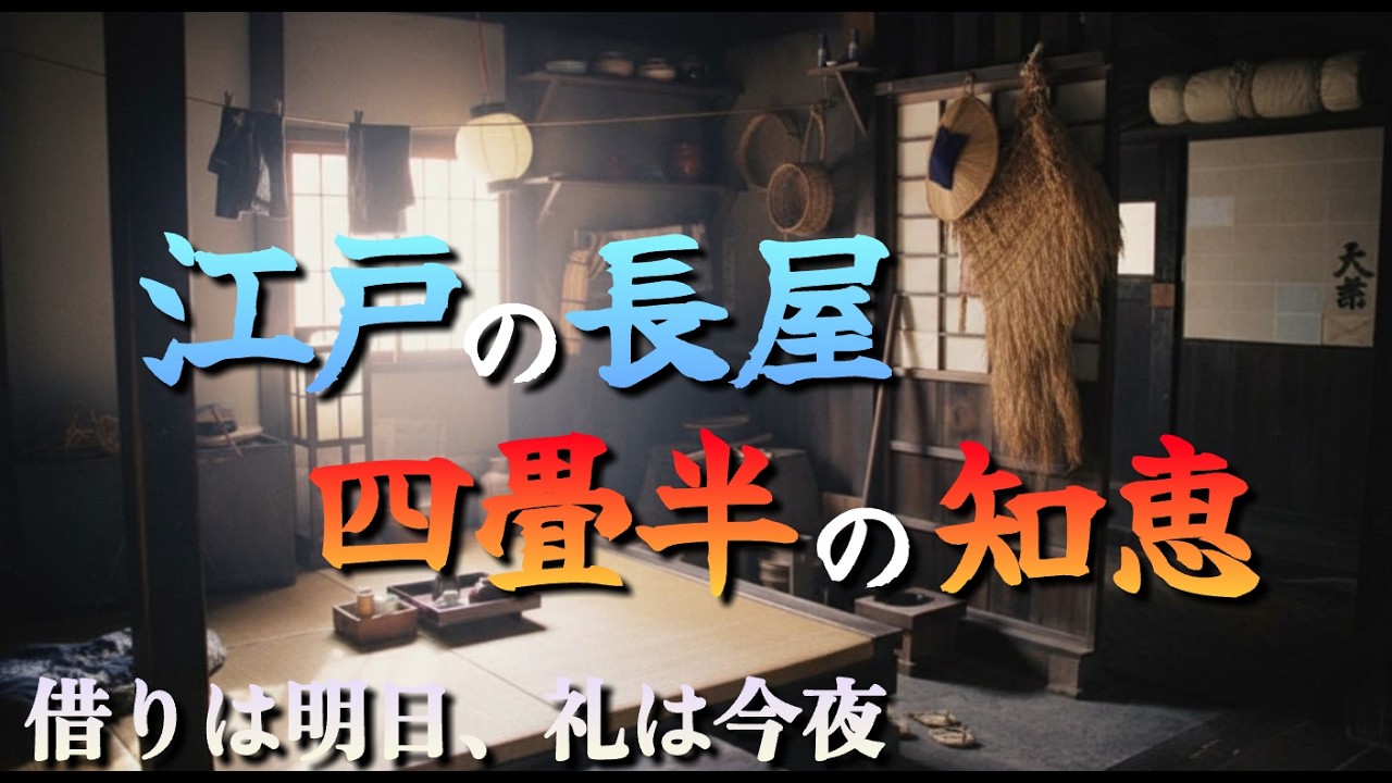 【江戸物語】江戸の長屋の暮らし 四畳半の世界 #歴史 #日本文化 #日本史