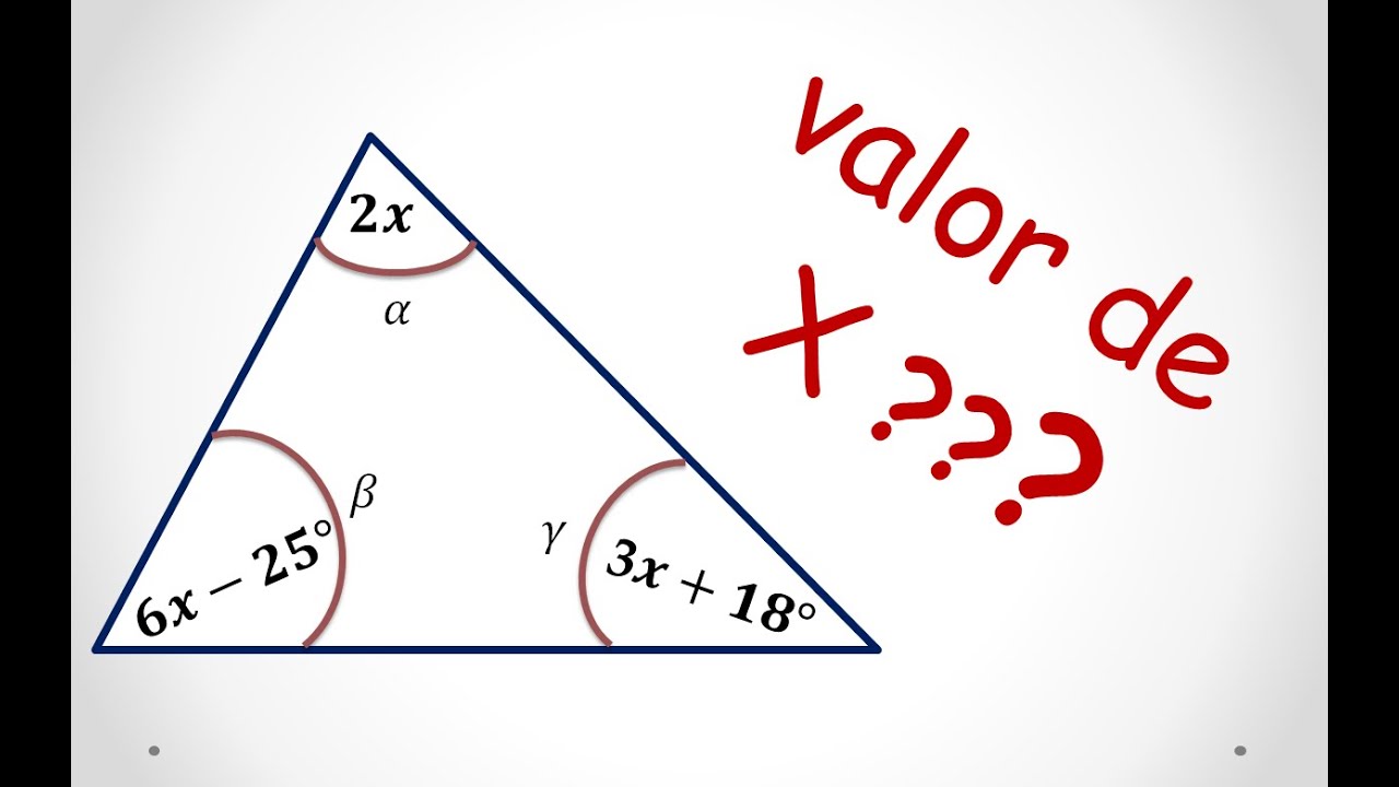 Resolución de ÁNGULOS INTERIORES de un triangulo | HALLAR EL VALOR DE 