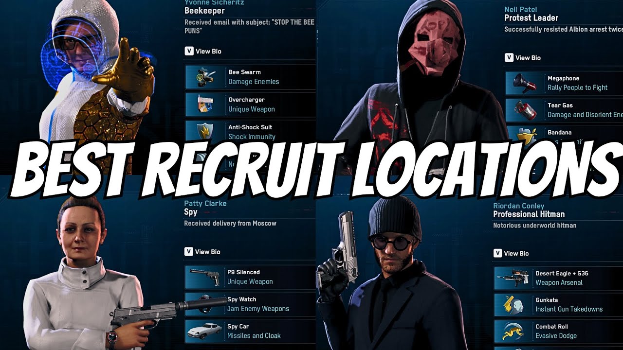 BEST Recruit Locations For Watch Dogs Legion