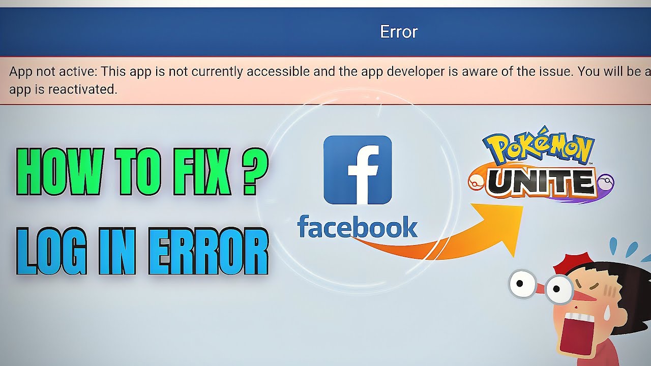LogIn Error😔|| Pokemon UNITE Facebook Login Error | 
