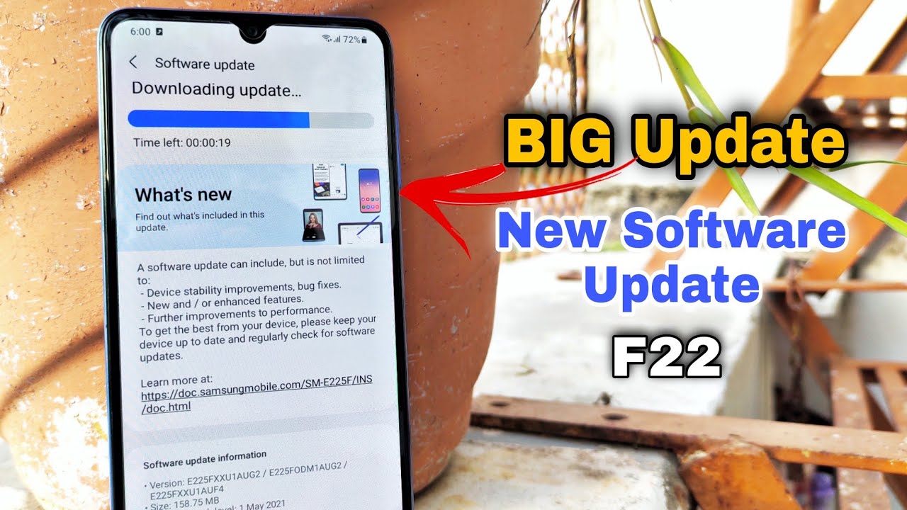 Samsung Galaxy F22 First Big Update | F22 Kaise Update Kare? | F22 New Update 2021