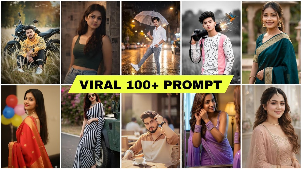 VIRAL 100+PROMPT 🔥 INSTAGRAM VIRAL GOOGLE GEMINI AI PROMPT | PHOTO EDITING #trending #ai #viral 