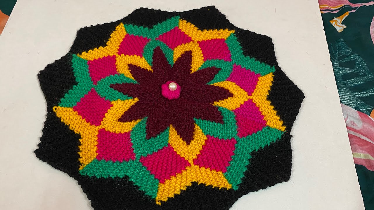 पुरानी चुन्नी से बनाए नयी डेसिग्न का फूल वाला डोर्मेट ।new design doormat made by old clothes
