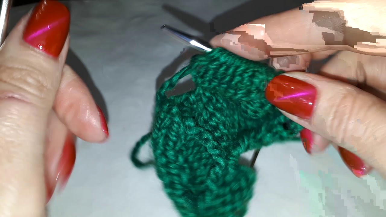 Вязание шапки способом энтерлак сверху