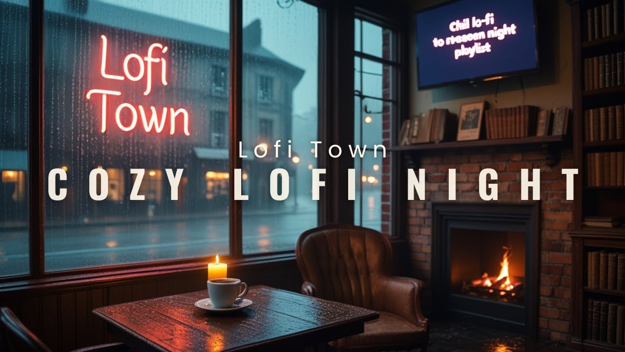 ☕ Cozy Lo-Fi Night LIVE — Chill Beats to Relax, Sleep & Study (Café Ambience)