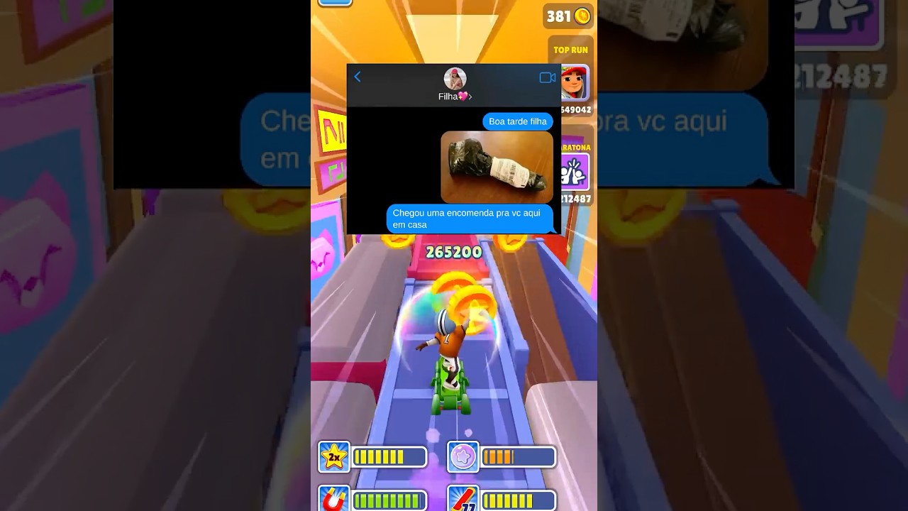 Encomenda suspeita🤨 #hist&oacute;rias #whatsapp #humor #engra&ccedil;ado #mensagem #games #subwaysurfers