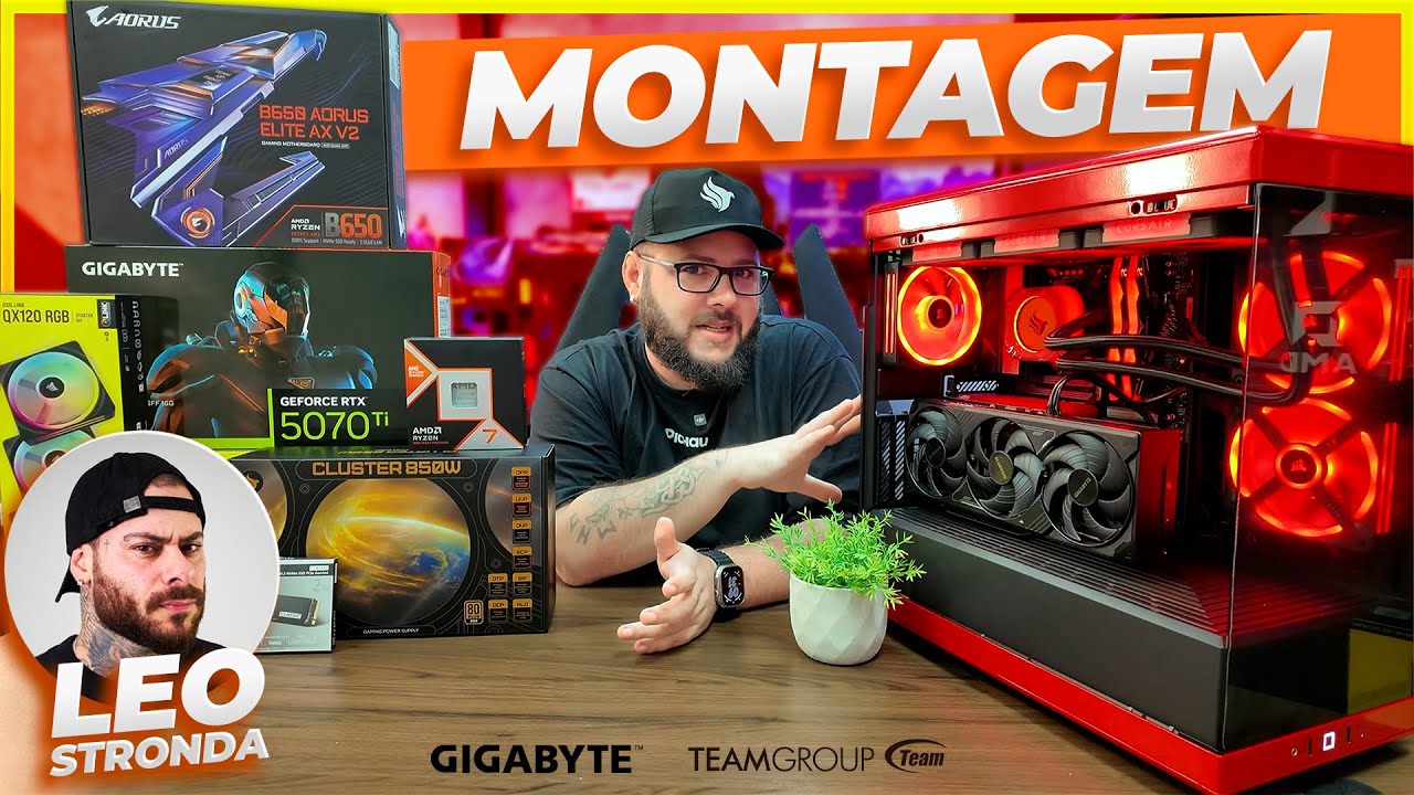 Montamos o Super PC GAMER do LEO STRONDA de Ultima Geração pra QHD Ray Tracing (Ficou Perfeito 😍)
