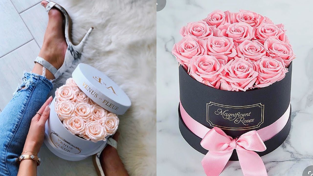 DIY INSTAGRAM ROSES I DIY Dollar Tree Flower Box Centrepiece & Box From Scratch 2020