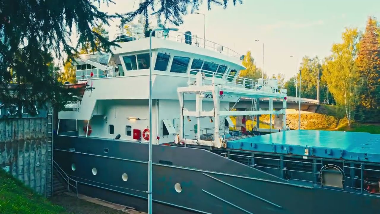 Saimaa Canal Summer Drone Stock 4k Footage