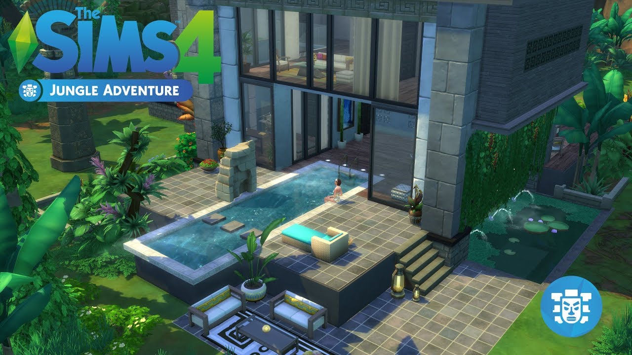 The Sims 4 - Modern Luxury Jungle Gettaway (House Build) Jungle Adventure