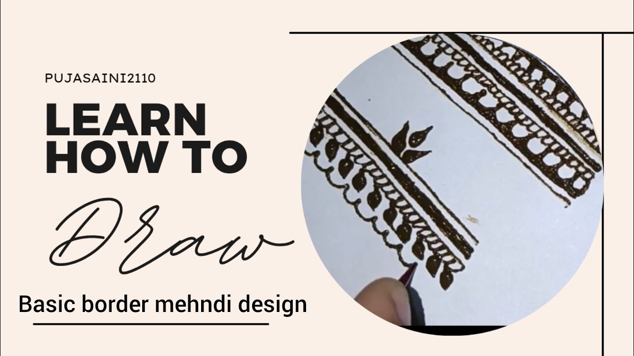 Basic border mehndi designs | Basic border belt mehndi design for beginners #easy #mehndi #ytshorts 