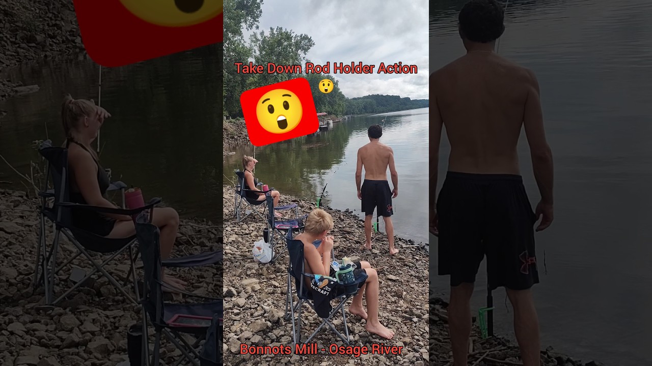 Takedown Rod Holder Gets Tested! #takedown #takedownrod #fishing #outdoors #catfish #lakeoftheozarks