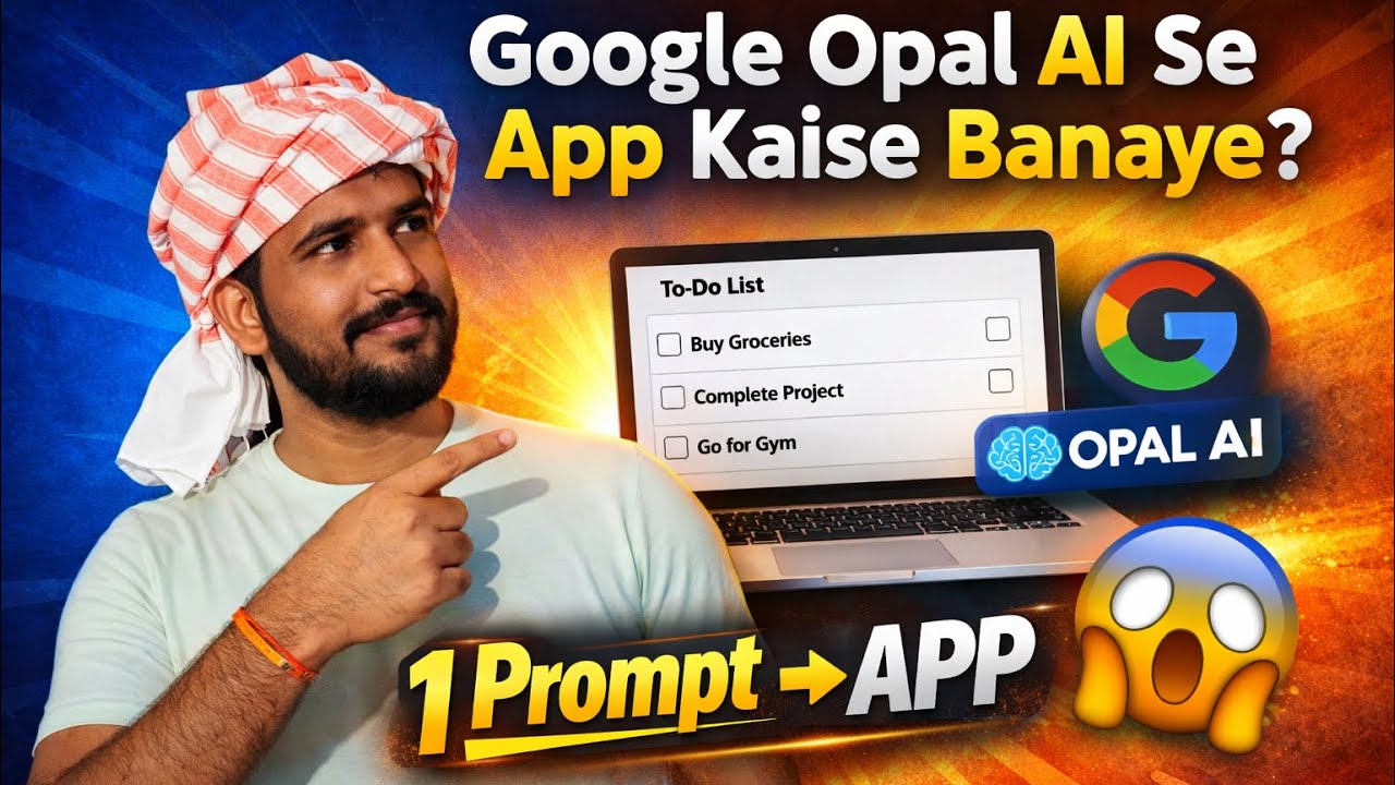 👉 Google Opal AI Se App Kaise Banaye?  | 1 Prompt → Full App