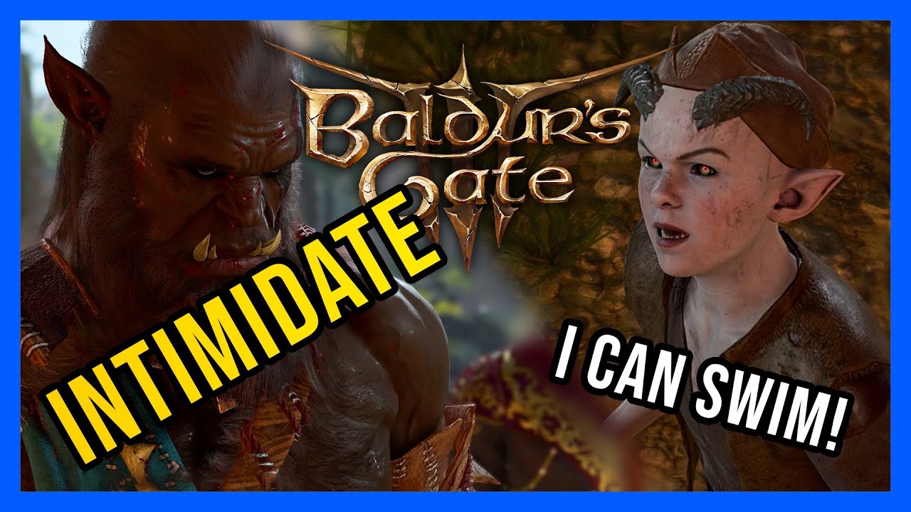 Baldurs Gate 3 Half-Orc Barbarian Uses Intimidate #baldursgate3