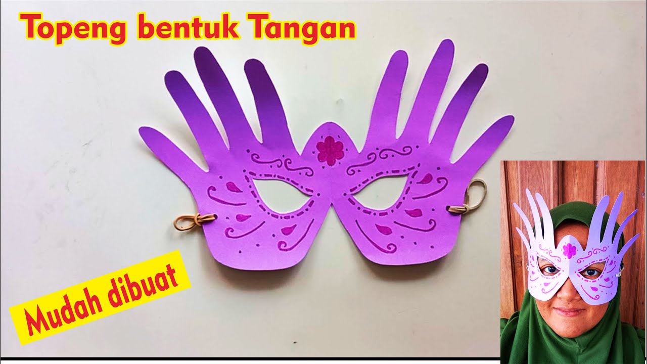 Cara Membuat Topeng dari Kertas Karton I Topeng Bentuk Tangan
