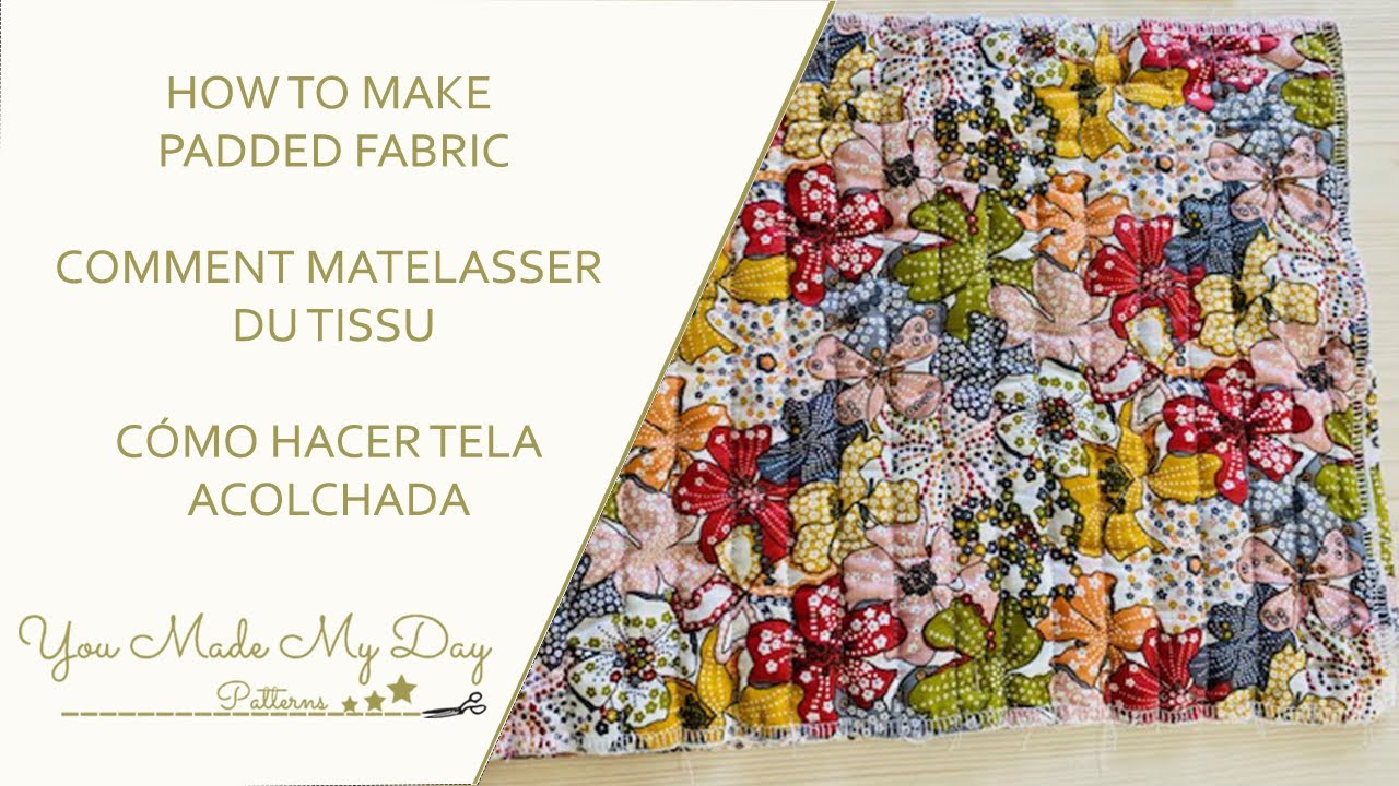 Tutorial - How to make padded fabric #sewing #sewingtips #sewingtechniques #tutorial #diy
