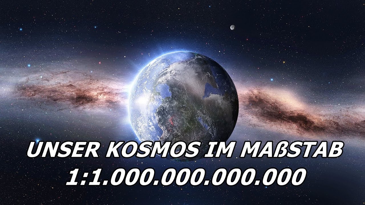 Gr&ouml;&szlig;e des Universums im Ma&szlig;stab 1:1 Billion